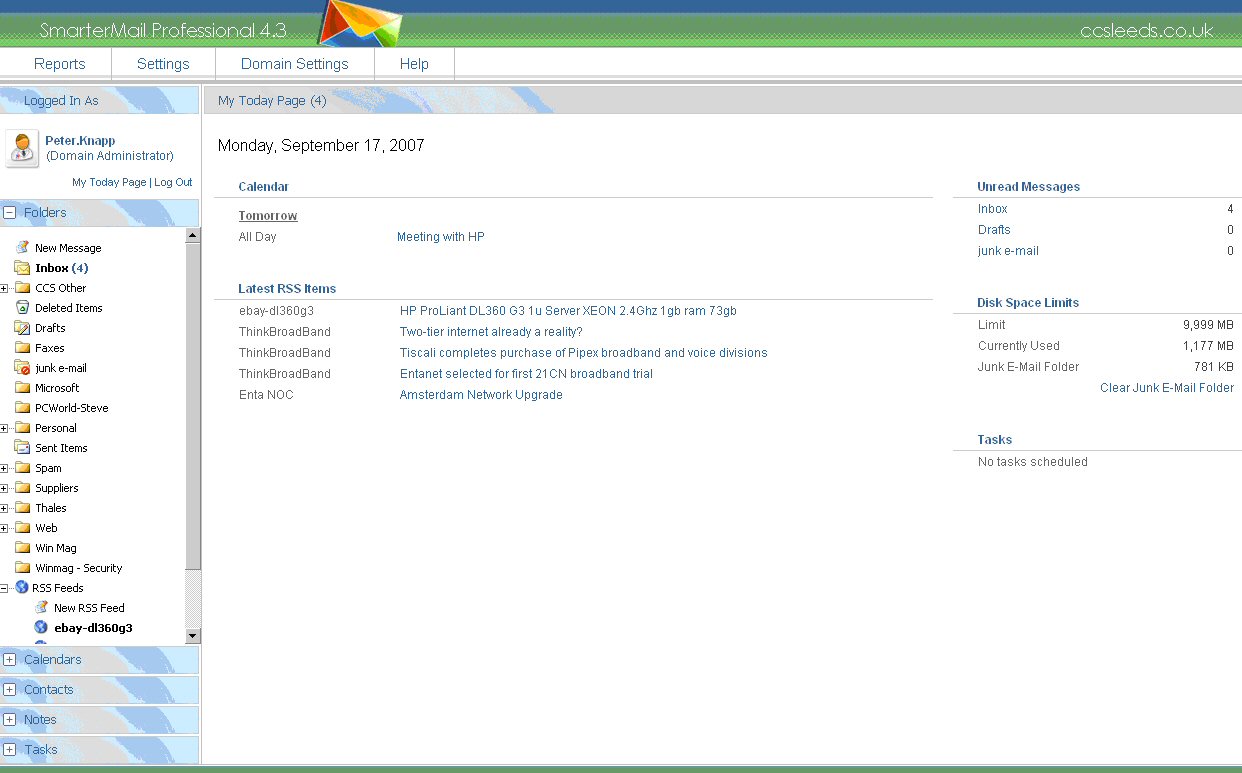 webmail features